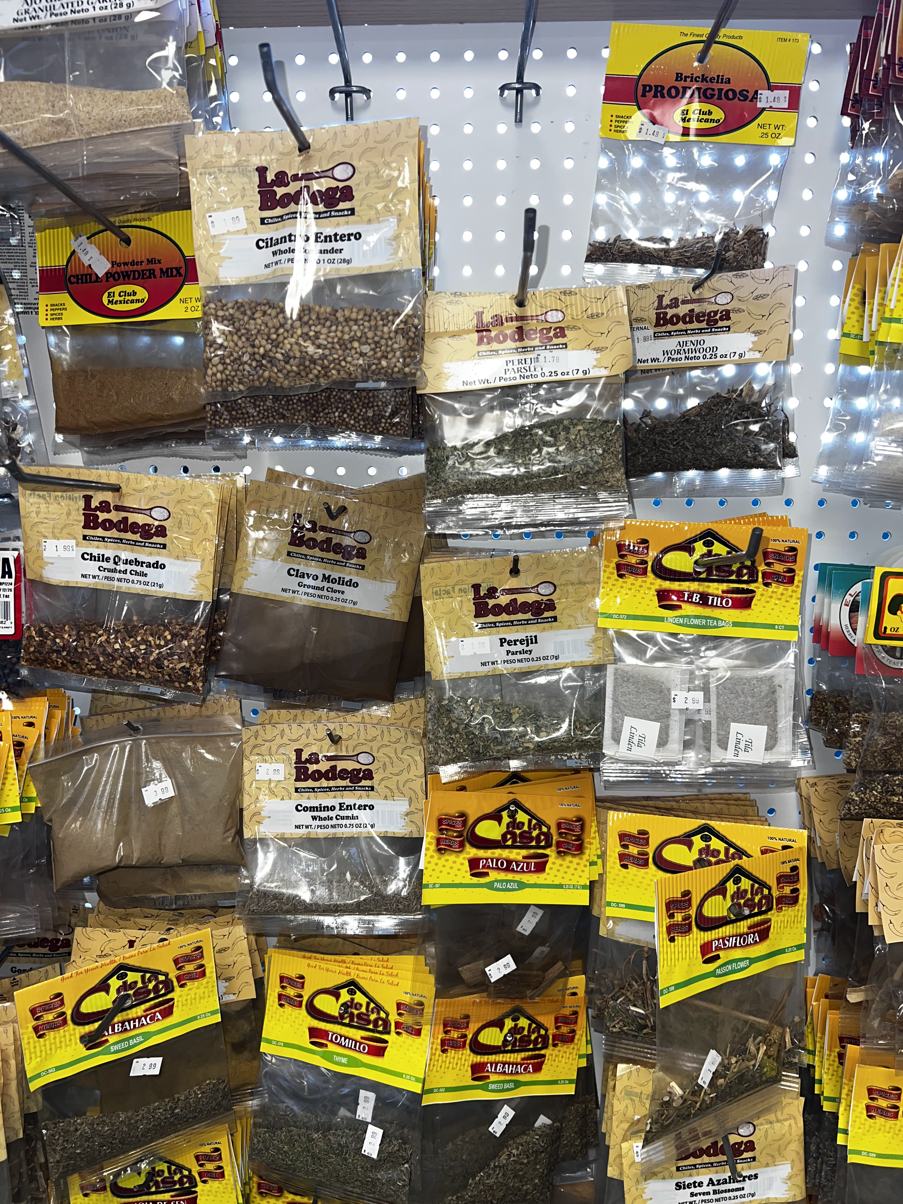 Hierbas secas y especias