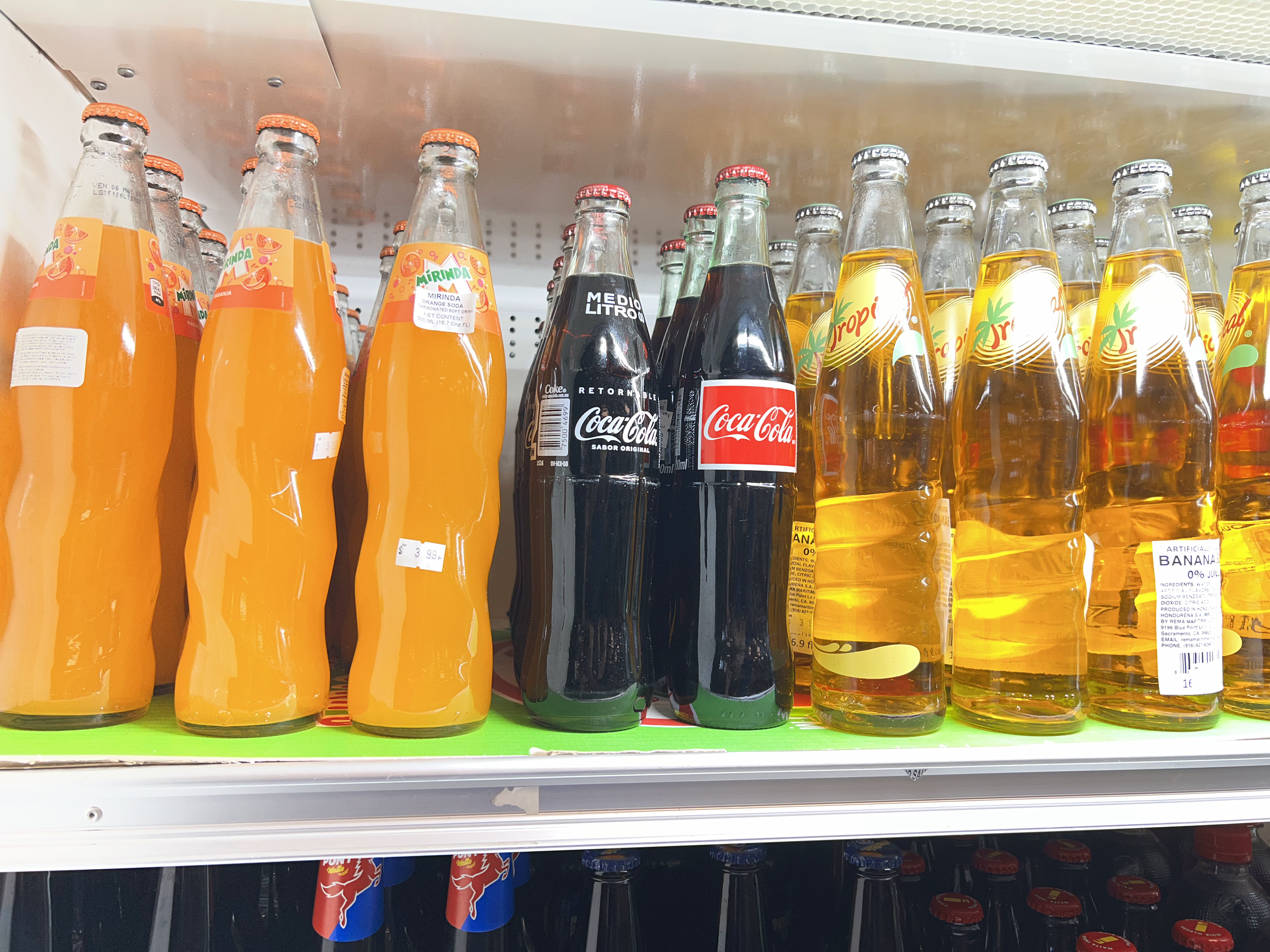 Gaseosas en botella de vidrio