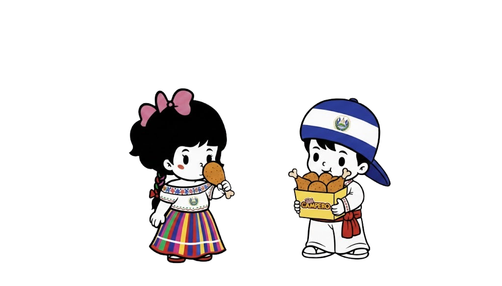 Jorge y Delia disfrutando Pollo Campero