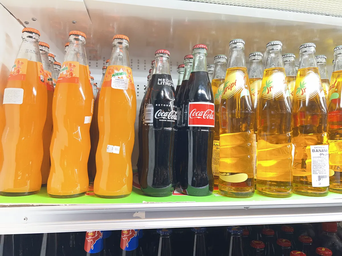 Gaseosas en botella de vidrio
